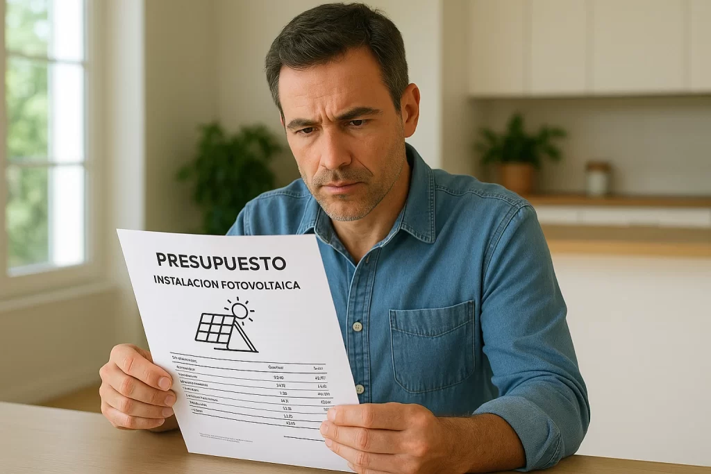presupuesto instalacion placas solares