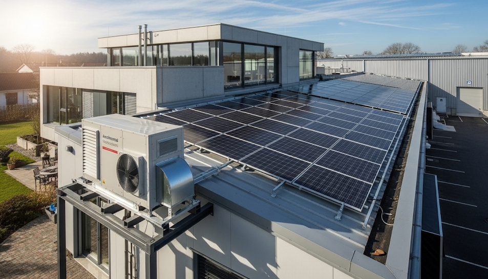 aerotermia con placas solares en Jaen