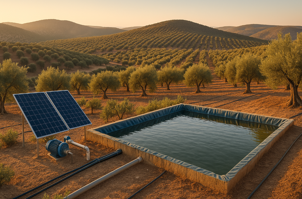 bombeo solar para regar olivos con energia fotovoltaica