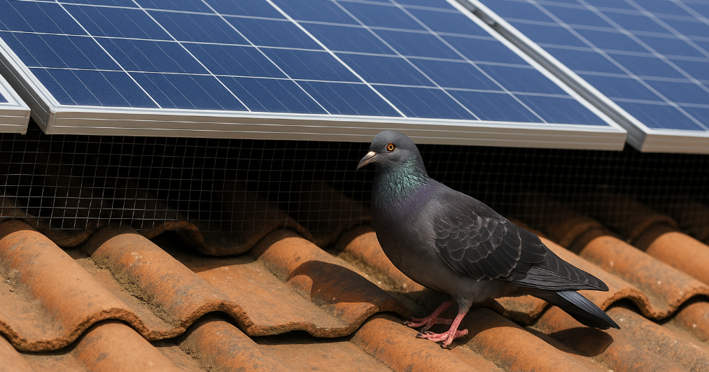 solucion a las palomas bajo placas solares
