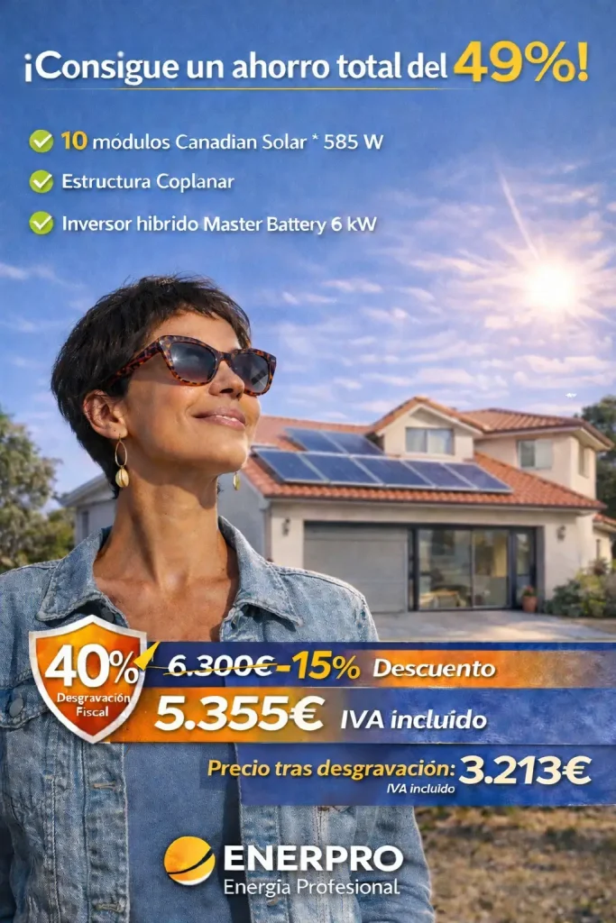 Oferta 10 modulos con inversor hibrido febrero