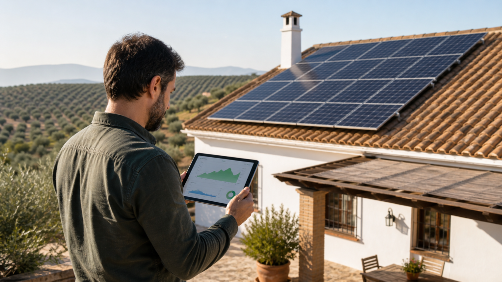 bateria virtual en placas solares jaen