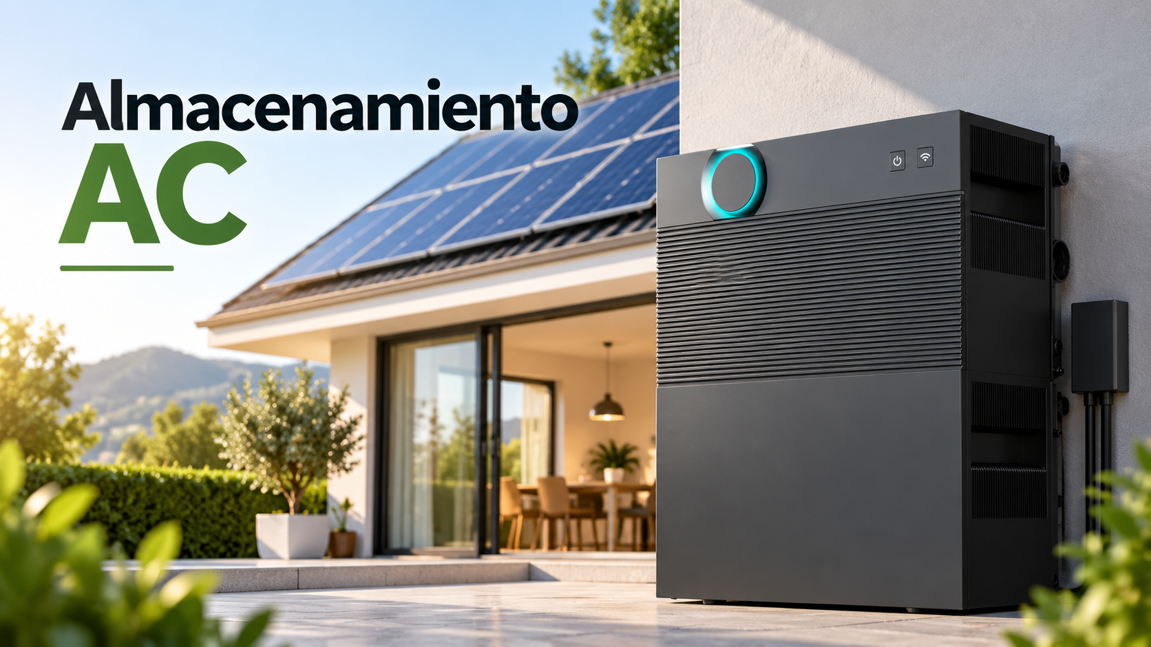 batería para placas solares almacenamiento AC
