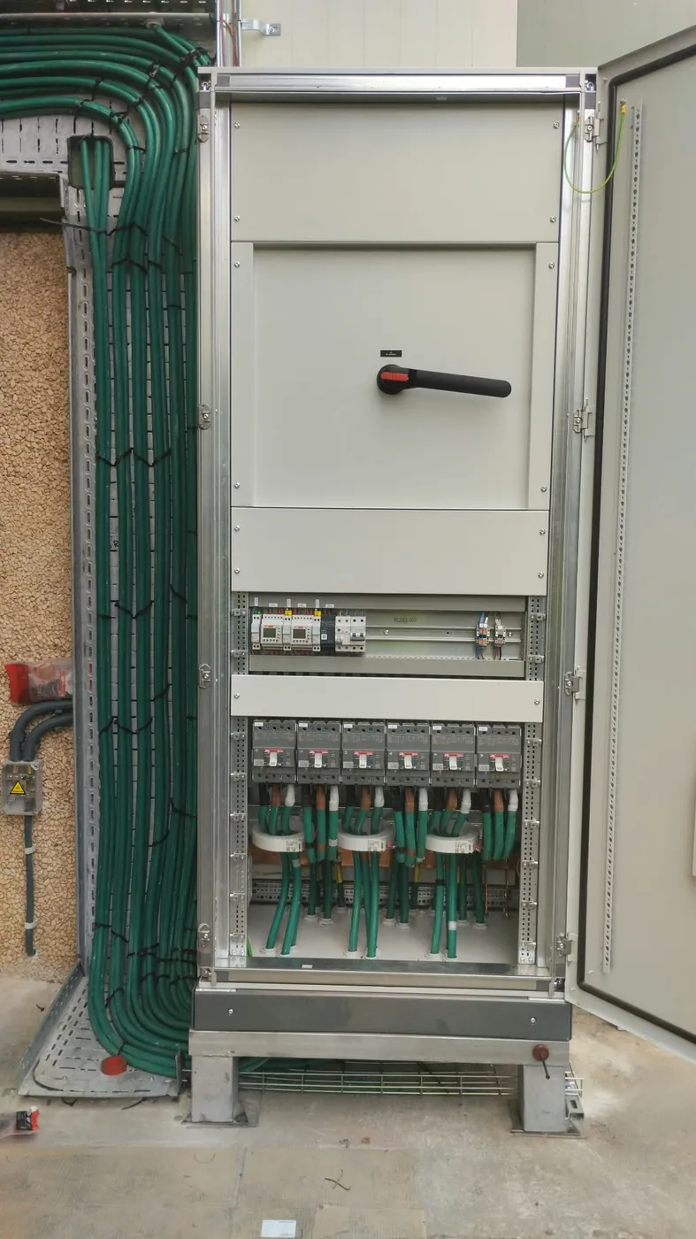 Cuadro eléctrico de la instalación fotovoltaica industrial